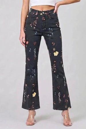 P8408, MID RISE FLARE WITH PRINT