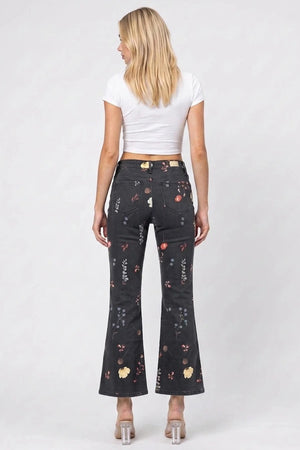 P8408, MID RISE FLARE WITH PRINT