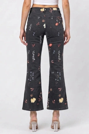 P8408, MID RISE FLARE WITH PRINT
