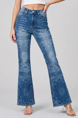 P8420MD,MID RISE FLARE WITH LASER PRINT