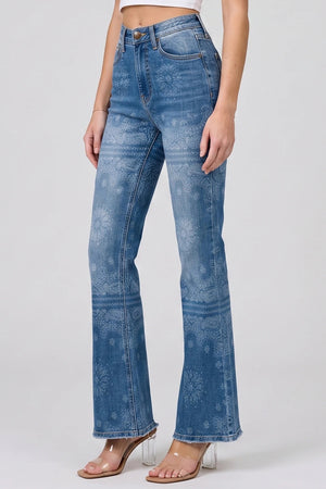 P8420MD,MID RISE FLARE WITH LASER PRINT
