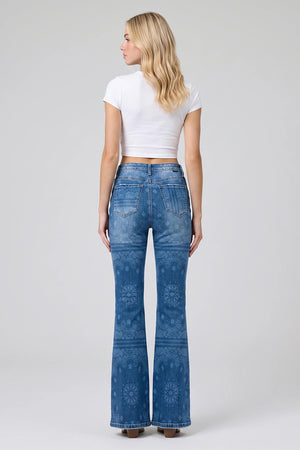 P8420MD,MID RISE FLARE WITH LASER PRINT