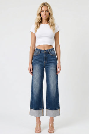 P8427D, MID RISE WIDE LEG W/ STUD