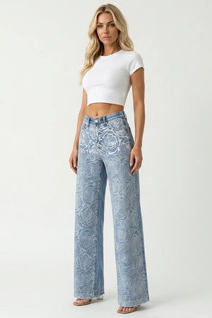 P8429M, HIGH RISE BURNOUT WIDE LEG