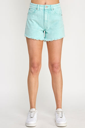 S8032, TUMMY CONTROL MINERAL WASH HIGH RISE SHORTS