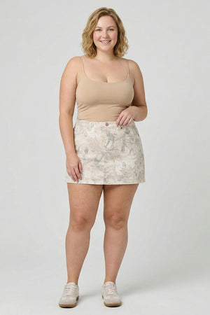 S81448, PLUS LOW WAIST MINI SKORT