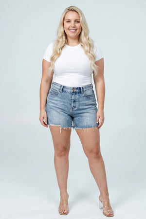 S81498M, PLUS HIGH RISE SLIM SHORT 