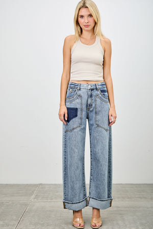 P82458M, PLUS HIGH RISE WESTERN PATCHED POCKET LOW CURVE BARREL